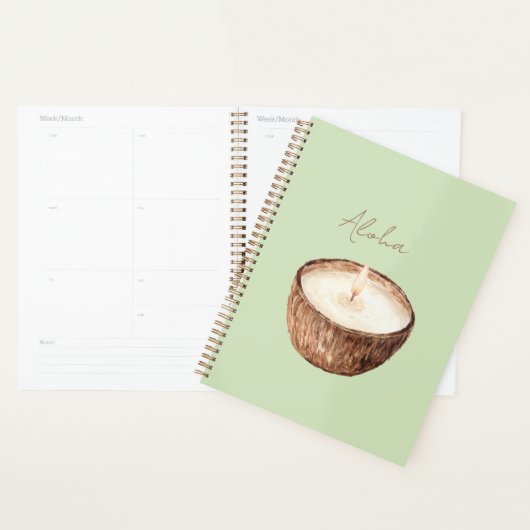 Groene Aloha Kokoskaars Planner (Display)