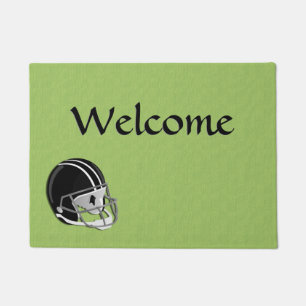 Groene American Football Helm Deurmat