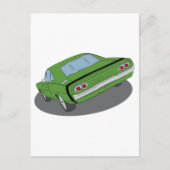 Groene amerikaanse spierwagen briefkaart (Voorkant)