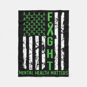 Groene Amerikaanse vlag Amerikaanse geestelijke ge Fleece Deken