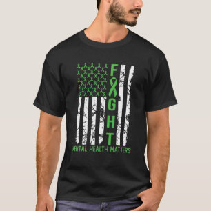 Groene Amerikaanse vlag Amerikaanse geestelijke ge T-shirt