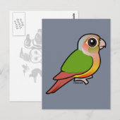 Groene anananasappelwijn met baarmoederhals briefkaart (Voorkant / Achterkant)