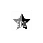 Groene Anarchie Ster Rubberstempel (Afrduk)