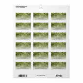 Groene Annabelle Hydrangea Bloemen Retouradres Etiket (Full Sheet)