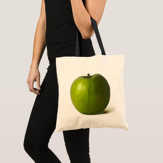 Groene appel bit tote bag (Voorkant (product))