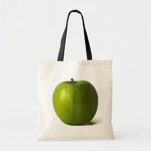 Groene appel bit tote bag