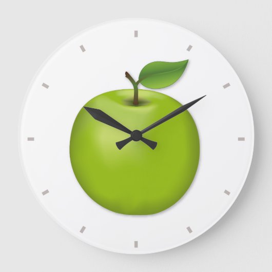 Groene appel grote klok (Voorkant)