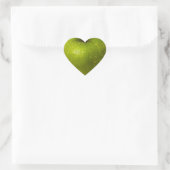 Groene appel hart sticker (Tas)