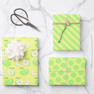 Groene appel inpakpapier set vel