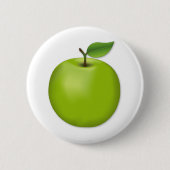 Groene appel ronde button 5,7 cm (Voorkant)