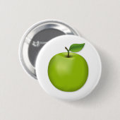 Groene appel ronde button 5,7 cm (Voorkant /achterkant)