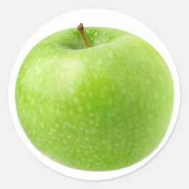 Groene appel ronde sticker
