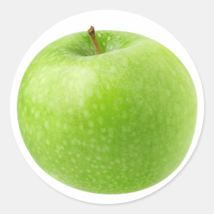 Groene appel ronde sticker