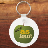 Groene appel SWEET AS BRO Sleutelhanger (Voorkant)