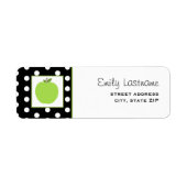 Groene appel / zwart met witte stippen etiket (Voorkant)