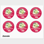 Groene appelappelappelpasteitteninbliksetiketten ronde sticker (Vel)
