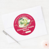 Groene appelappelappelpasteitteninbliksetiketten ronde sticker (Envelop)