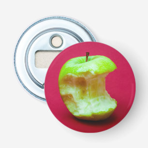 Groene appelbloem button flesopener