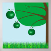 Groene appelboom poster (Voorkant)