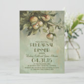 Groene appelboom repetitie diner uitnodigingen (Staand voorkant)