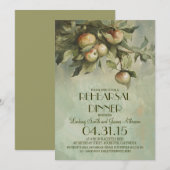 Groene appelboom repetitie diner uitnodigingen (Voorkant / Achterkant)