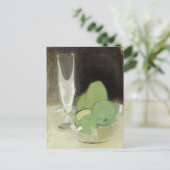 Groene appelen en champagne Glass, H.Schjerfbeck Briefkaart (Staand voorkant)