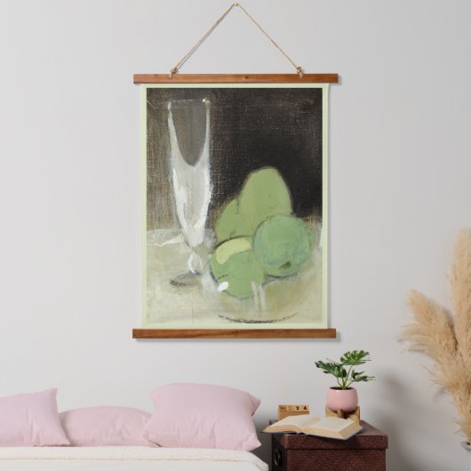 Groene appelen en champagne Glass, H.Schjerfbeck Hangend Wandkleed (Slaapkamer)