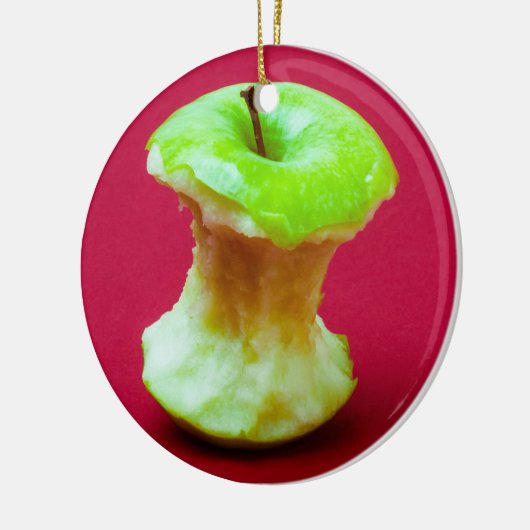 Groene appelkern keramisch ornament (Links)