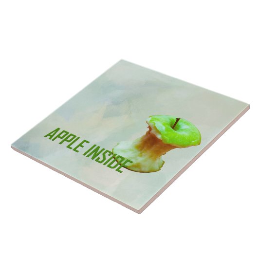 Groene appelkern tegeltje (Zijkant)