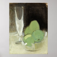 Groene appels en champagneglas, H.Schjerfbeck