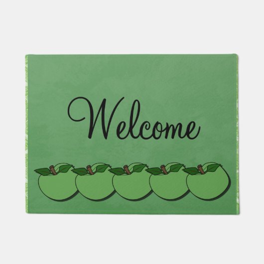 Groene appels leraar welkom deurmat (Voorkant)