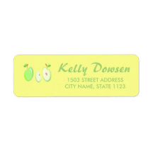 Groene appels op geel