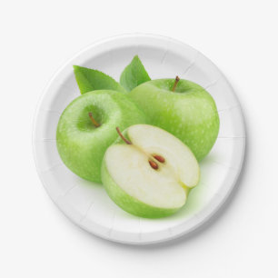 Groene appels papieren bordje