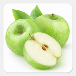 Groene appels vierkante sticker