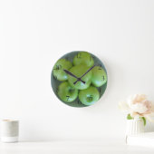 Groene appels wandklok ronde klok (Huis)