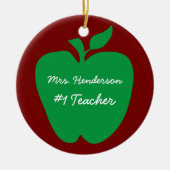 Groene Apple-cadeau van schoolleraar Keramisch Ornament (Voorkant)
