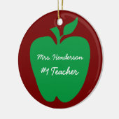 Groene Apple-cadeau van schoolleraar Keramisch Ornament (Links)