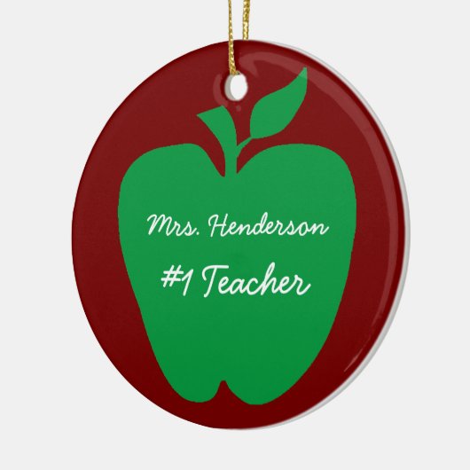 Groene Apple-cadeau van schoolleraar Keramisch Ornament (Links)