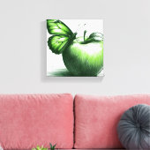 Groene Apple Canvas Print (Insitu (Woonkamer))