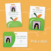 Groene Apple Educator Witte ID-pasje Badge