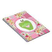 Groene Apple & Patchwork Teacher Notebook Notitieboek (Rechterzijde)