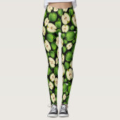 Groene Apple Print Leggings (Voorkant)