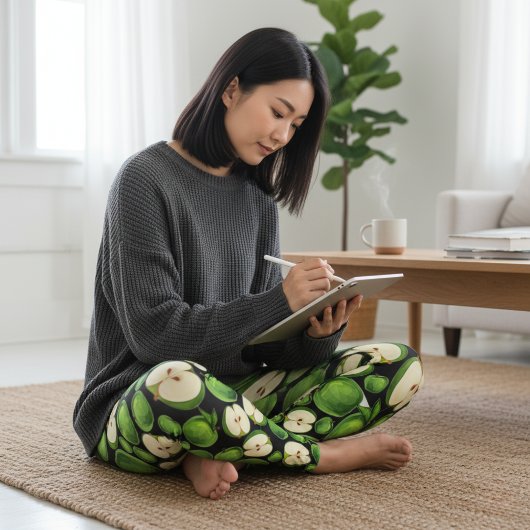 Groene Apple Print Leggings