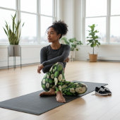 Groene Apple Print Leggings