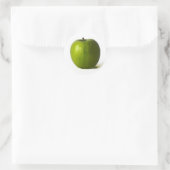 Groene Apple-stokje Ronde Sticker (Tas)
