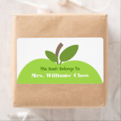 Groene Apple Teacher Bookplate voor Klaslokaal Etiket (Insitu)
