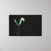 Groene appletini-cocktail met appel canvas afdruk (Voorkant)
