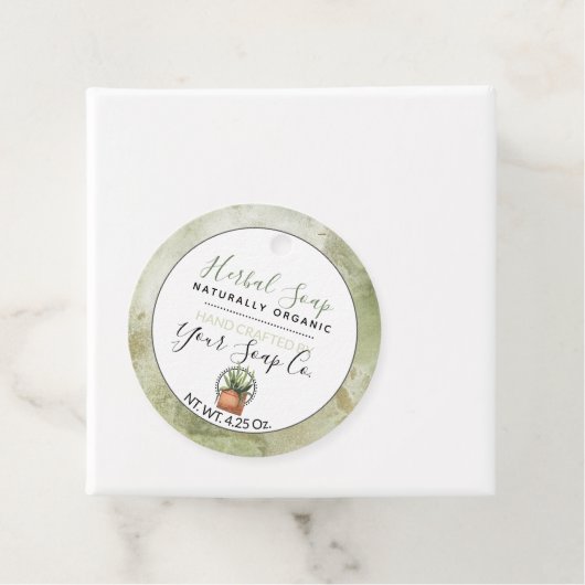 Groene Aquarel Bad en Lichaam Hanglabels 🧼 Bedankjes Labels (In situ)