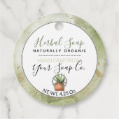 Groene Aquarel Bad en Lichaam Hanglabels 🧼 Bedankjes Labels (Voorkant)