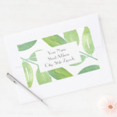 'Groene Aquarel Bladeren 3' Labels (Envelop)